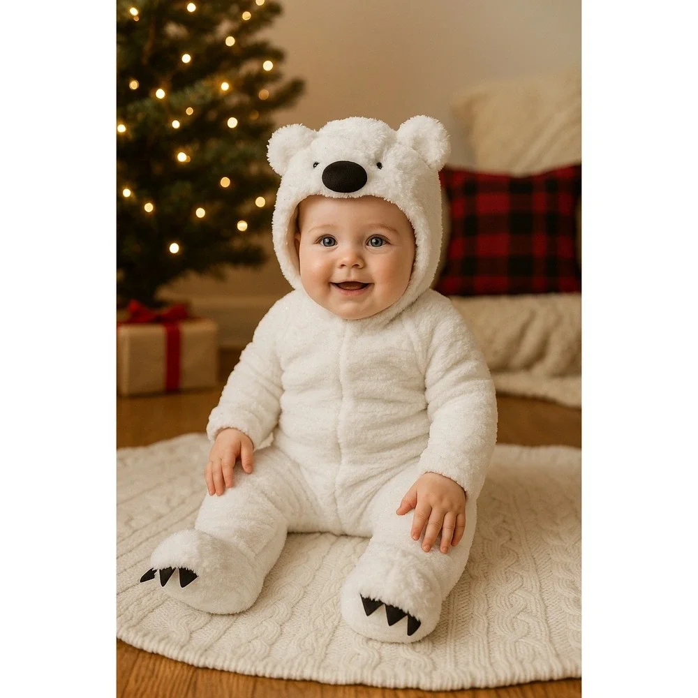 Wondershop Polar Bear Costume 18-24M‎ NWT Plush Winter Christmas Outfit - Picture 2 of 13
